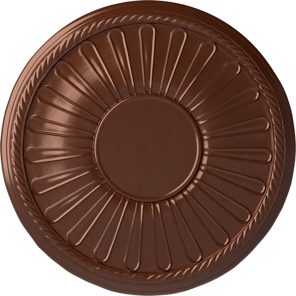 Ekena Millwork Leandros Ceiling Medallion (Fits Canopies up to 6 3/8"), 19 7/8"OD x 1 1/4"P, Copper Penny CM22LNCPS - main